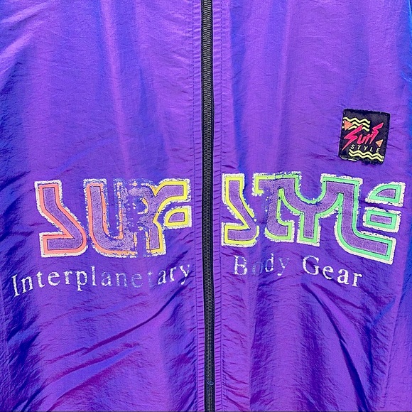 LAST CHANCE: Surf Style Iridescent Interplanetary Body Gear Windbreaker // - Picture 2 of 8
